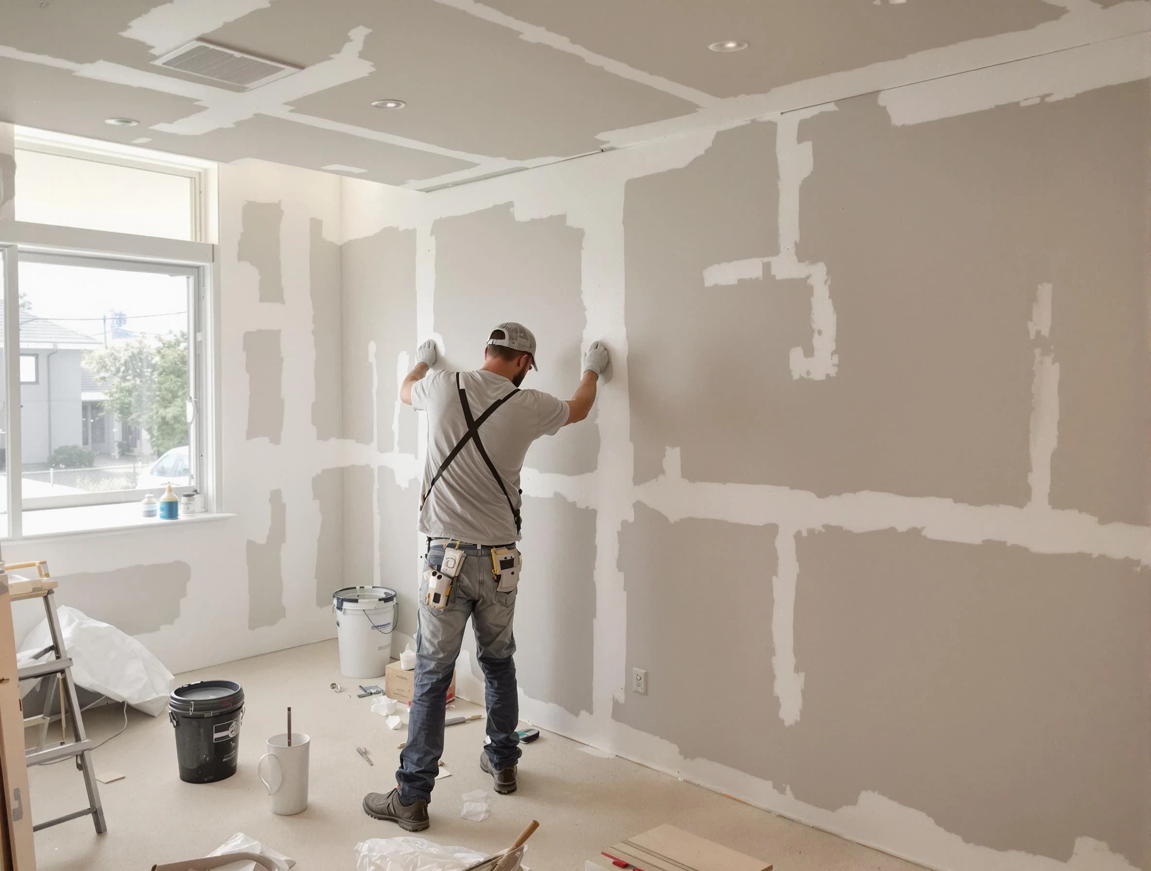 Mayfield Heights House Painters performing drywall taping and mudding in Mayfield Heights